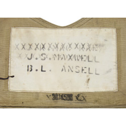 Coussin de parachute siège, 2nd Lt. Marion Shadwell, 82nd BS, 12th BG, 12th Air Force, KIA 1943, Italie