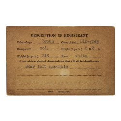 Carte d'identité, Cpt. Myrwood Sutton, 67th Medical Battalion, ETO
