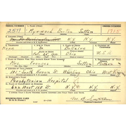 Carte d'identité, Cpt. Myrwood Sutton, 67th Medical Battalion, ETO