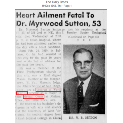 Carte d'identité, Cpt. Myrwood Sutton, 67th Medical Battalion, ETO
