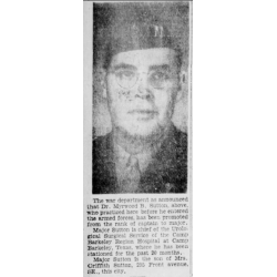 Carte d'identité, Cpt. Myrwood Sutton, 67th Medical Battalion, ETO