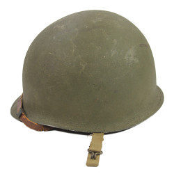 Helmet M1, Fixed Loops, Complete, Cpt. Albert Falther, Regimental Supply Officer, 5th Inf. Regt., 71st Infantry Division, ETO