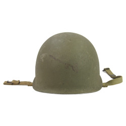 Helmet M1, Fixed Loops, Complete, Cpt. Albert Falther, Regimental Supply Officer, 5th Inf. Regt., 71st Infantry Division, ETO