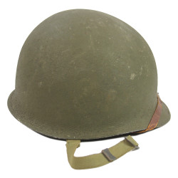 Helmet M1, Fixed Loops, Complete, Cpt. Albert Falther, Regimental Supply Officer, 5th Inf. Regt., 71st Infantry Division, ETO