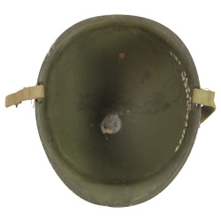 Helmet M1, Fixed Loops, Complete, Cpt. Albert Falther, Regimental Supply Officer, 5th Inf. Regt., 71st Infantry Division, ETO