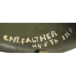 Helmet M1, Fixed Loops, Complete, Cpt. Albert Falther, Regimental Supply Officer, 5th Inf. Regt., 71st Infantry Division, ETO