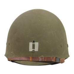Helmet M1, Fixed Loops, Complete, Cpt. Albert Falther, Regimental Supply Officer, 5th Inf. Regt., 71st Infantry Division, ETO