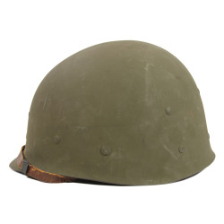 Helmet M1, Fixed Loops, Complete, Cpt. Albert Falther, Regimental Supply Officer, 5th Inf. Regt., 71st Infantry Division, ETO
