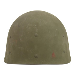 Helmet M1, Fixed Loops, Complete, Cpt. Albert Falther, Regimental Supply Officer, 5th Inf. Regt., 71st Infantry Division, ETO