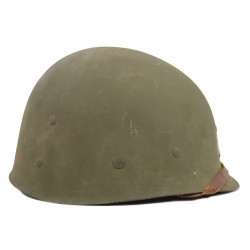 Helmet M1, Fixed Loops, Complete, Cpt. Albert Falther, Regimental Supply Officer, 5th Inf. Regt., 71st Infantry Division, ETO