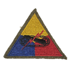 Patch, HQ Armored Forces and Bn., Omaha & Utah Beach, Embroidered on wool