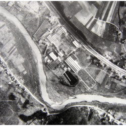 Photo aérienne de reconnaissance, VII Corps, rivière Sieg (Allemagne), 25 mars 1945