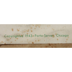 Papier à lettre, US Army, 5 feuillets & 5 enveloppes assorties, Noël 1943