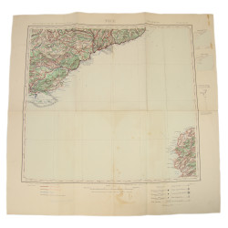 Carte, Nice, Côte d'Azur, Service Géographique de l'Armée, 1932