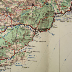 Carte, Nice, Côte d'Azur, Service Géographique de l'Armée, 1932