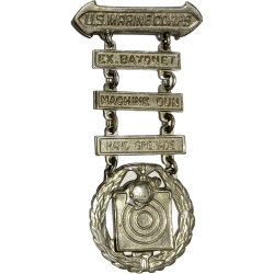 Badge, Marksman, U.S. Marine Corps, Bayonet, Machine Gun, Hand Grenade