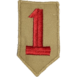 Insigne, 1st Infantry Division, fabrication précoce, Twill