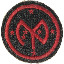 Insigne, 27th Infantry Division, dos vert, 1943