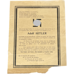 Tract, avis de décès d'Adolf Hitler