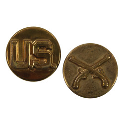 Disks, Collar, US & Military Police, Embossed