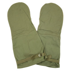 Gants, moufles US en toile et cuir, Medium