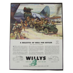 Advertisement, Jeep, WILLYS, A Bellyful of Hell for Hitler