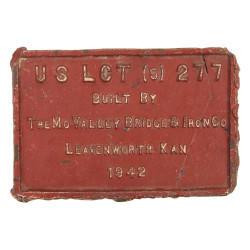 Plaque LCT(5)-277, US Navy, 1942, Sicile, Italie et Provence