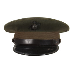 Cap, Visor, Officer, USMC, Forest Green, Size 7 1/4