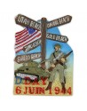 Magnet pancarte soldat 6 juin 1944, résine