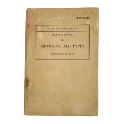 Manual, Technical, TM 9-285, Shotguns, 1942