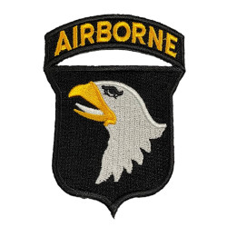 Patch, 101st Airborne Division, white tongue