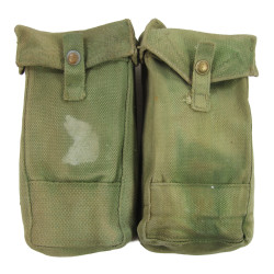 Pouches, Mk III, Pair, British, 1943-1944, Blancoed