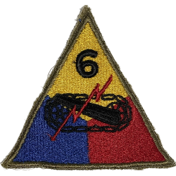 Patch, 6th Armored Division, Green Back, 1943