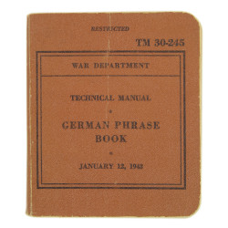 Booklet, German Phrase Book, TM 30-245, 1943