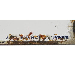 Plate, Enamel, QUARTERMASTER AUTHORIZED GASOLINE STATION
