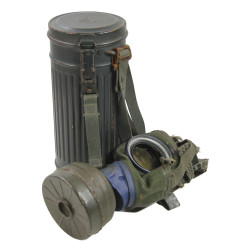 Mask, Gas, M30, German, BMW, 1943, in Canister, AUER