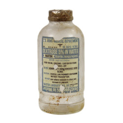 Flacon de dextrose, perfusion, US Army Medical Department, BAXTER LABORATORIES, Inc., 1943, 500 ml