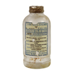 Flacon de dextrose, perfusion, US Army Medical Department, BAXTER LABORATORIES, Inc., 1943, 500 ml