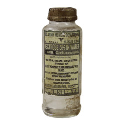 Flacon de dextrose, perfusion, US Army Medical Department, BAXTER LABORATORIES, Inc., 1943, 250 ml