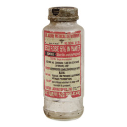 Flacon de dextrose, perfusion, US Army Medical Department, BAXTER LABORATORIES, Inc., 1943, 250 ml