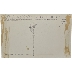 Carte postale, US Paratroops, Camp Mackall
