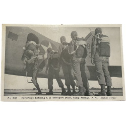 Postcard, US Paratroops, Camp Mackall