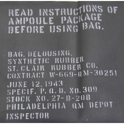 Bag, Delousing, ST. CLAIR RUBBER CO., 1943