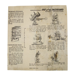 Sheet, Instruction, Packboard, US Army