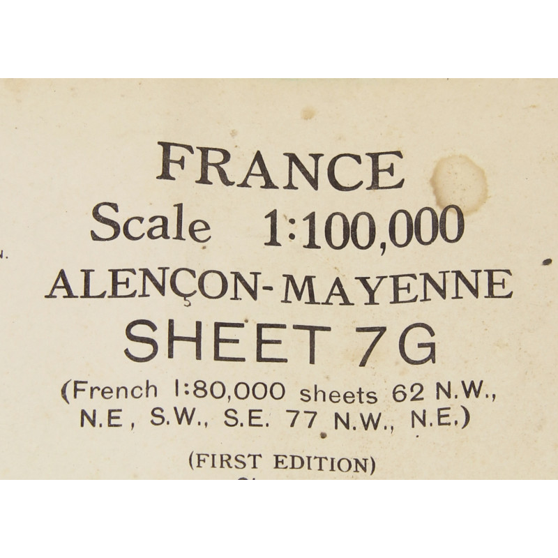 Map, Alençon-Mayenne, 1944
