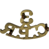 Brass title, The 3rd Cape Peninsula Rifles, WWI