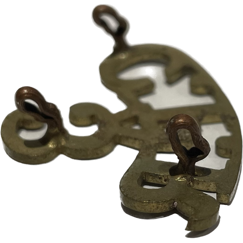 Brass title, The 3rd Cape Peninsula Rifles, WWI