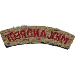 Title, The Midland Regiment (Northumberland and Durham), brodé