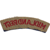 Title, The Midland Regiment (Northumberland and Durham), Embroidered Title, The Midland Regiment (Northumberland and Durham), Embroidered