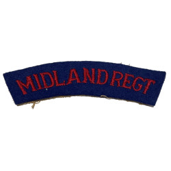 Title, The Midland Regiment (Northumberland and Durham), brodé